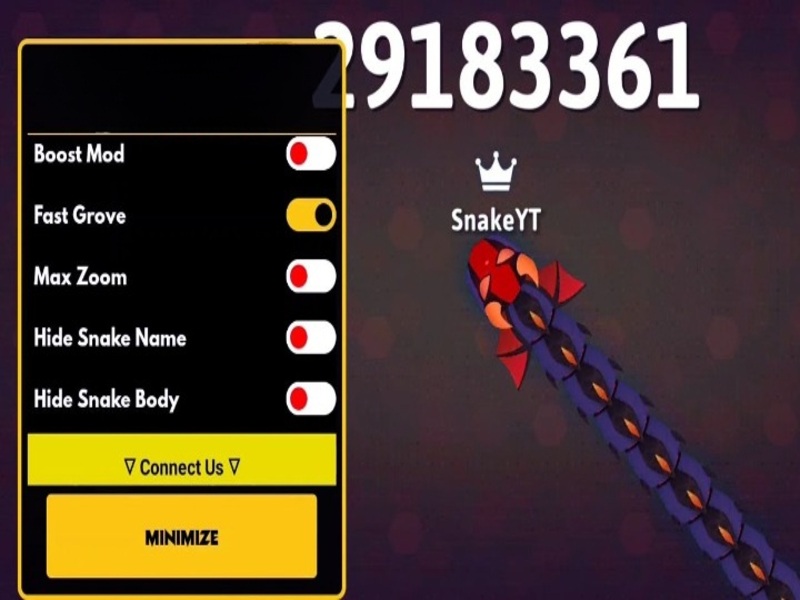Các Tính Năng Nổi Bật Của Hack Snake.io MOD Menu