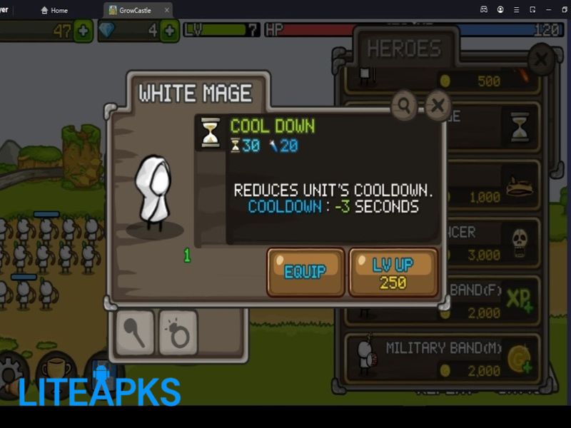 Grow Castle Hack