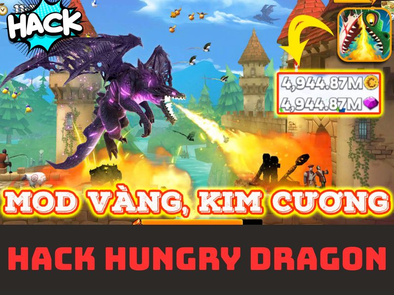 Những Tính Năng Nổi Bật Của Phiên Bản Hack Hungry Dragon