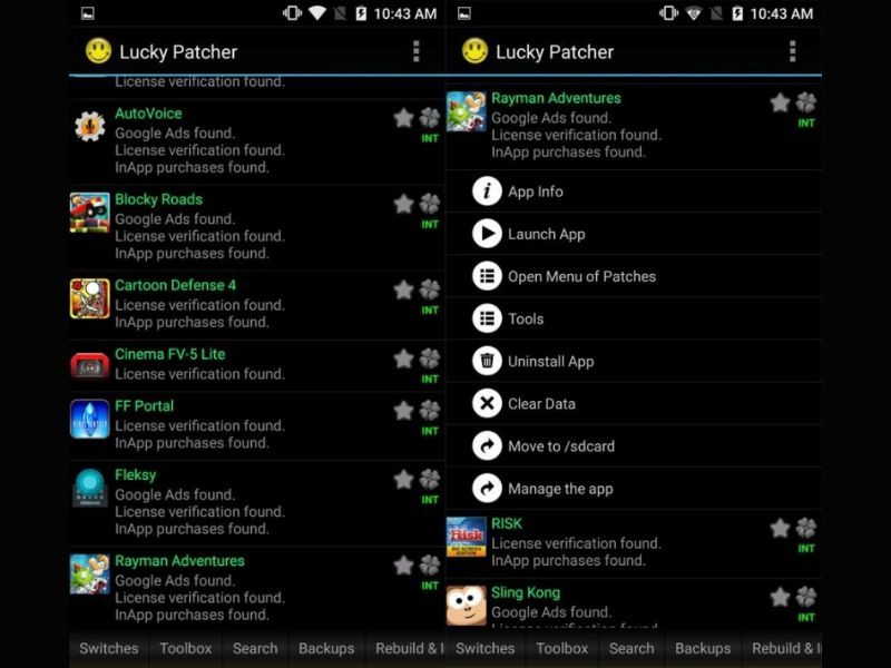 Quản Lý Quyền Truy Cập Ứng Dụng Trong Lucky Patcher APK