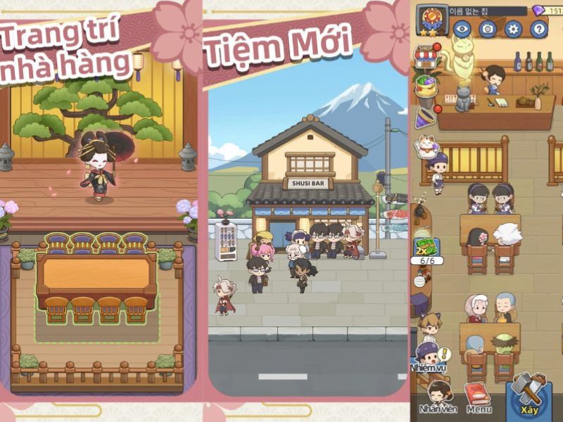 Tu sửa hàng quán, thỏa sức kết hợp đồ nội thất theo nhiều phong cách trong Tiệm Sushi Mơ Ước