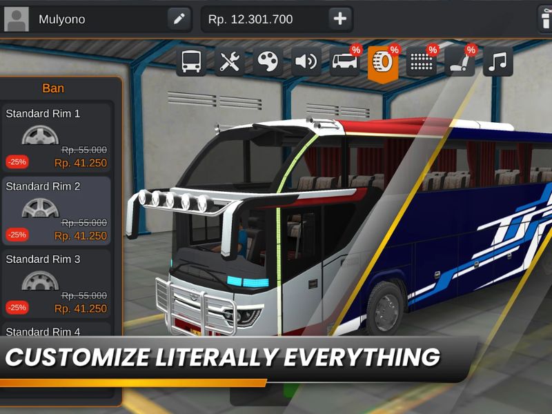 Tùy Chỉnh Xe Trong Bus Simulator Indonesia